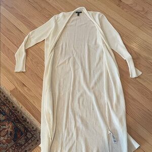 Eileen Fisher Ivory Ribbed Cardigan